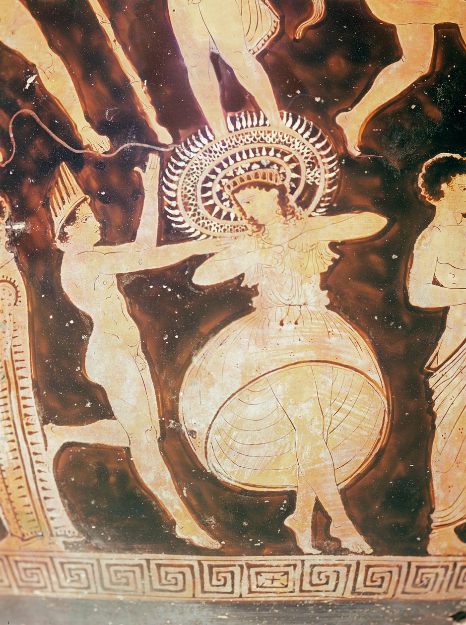 Táncosok a Karneia idején, részlet (kerámia) alkotó: Greek