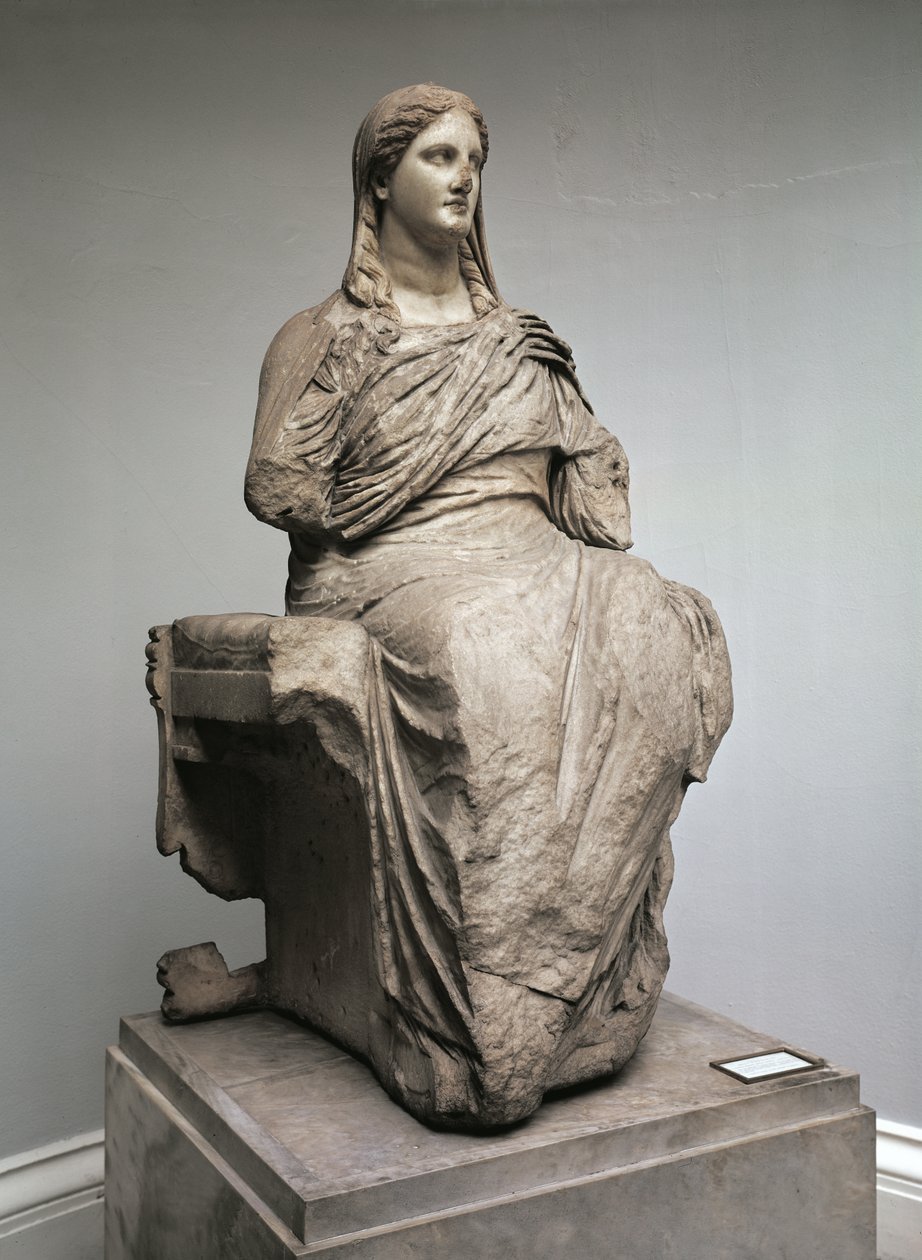 Demeter, szobor Knidosból, Kis-Ázsiából, Kr.e. 350 körül (márvány) alkotó: Greek