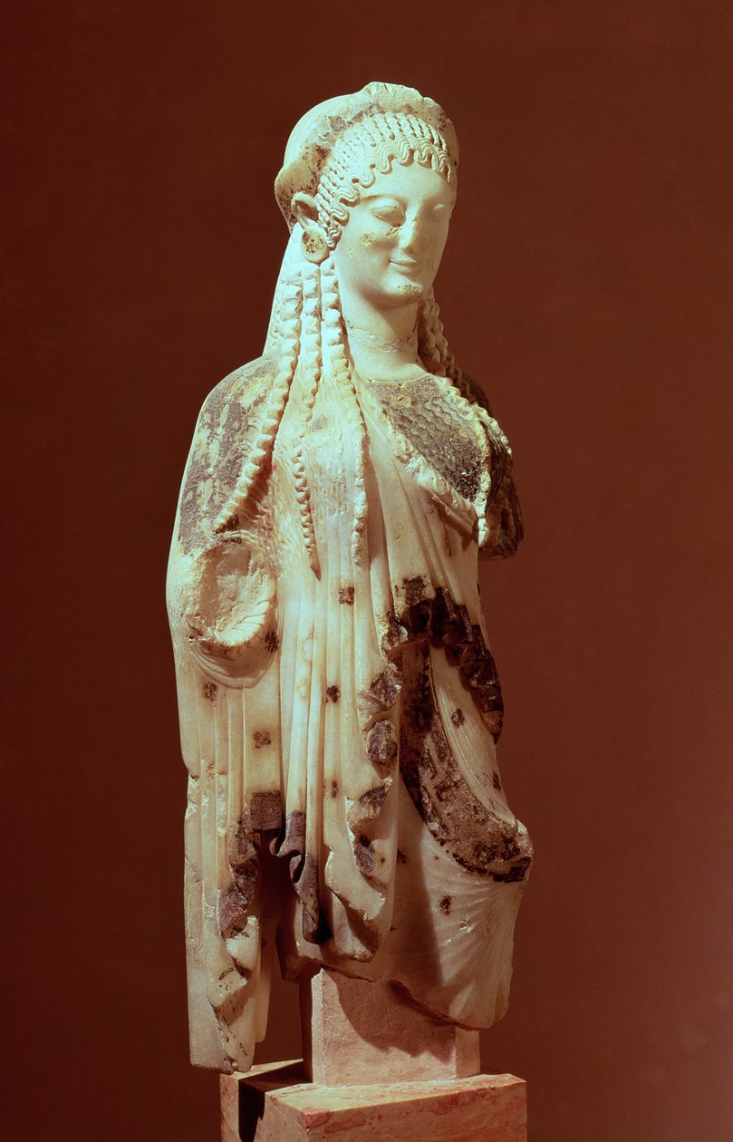 Kore figura, Kr.e. 510 körül (márvány) (lásd még: 277233) alkotó: Greek