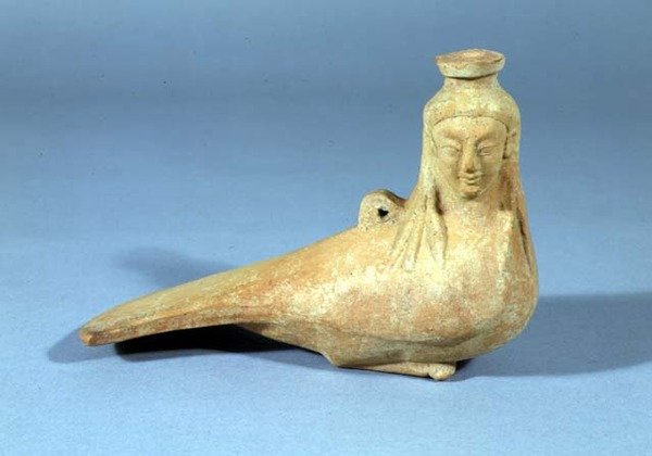 Illatos olajtartály sziréna formájában, Milesian, Kr.e. 525 körül alkotó: Greek