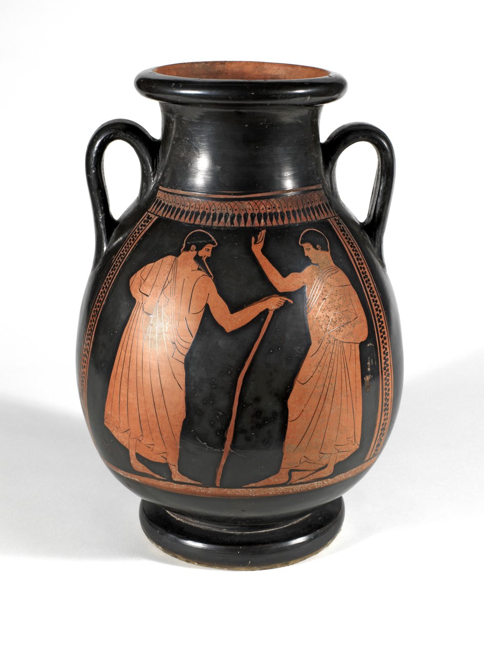 Piros figura Pelike (kerámia) alkotó: Greek