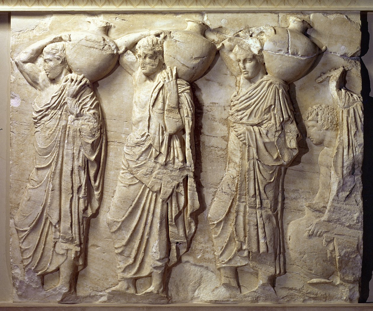 Hidriahordozókat ábrázoló dombormű a Parthenon északi frízéről, ie 447-432 körül (márvány) alkotó: Greek