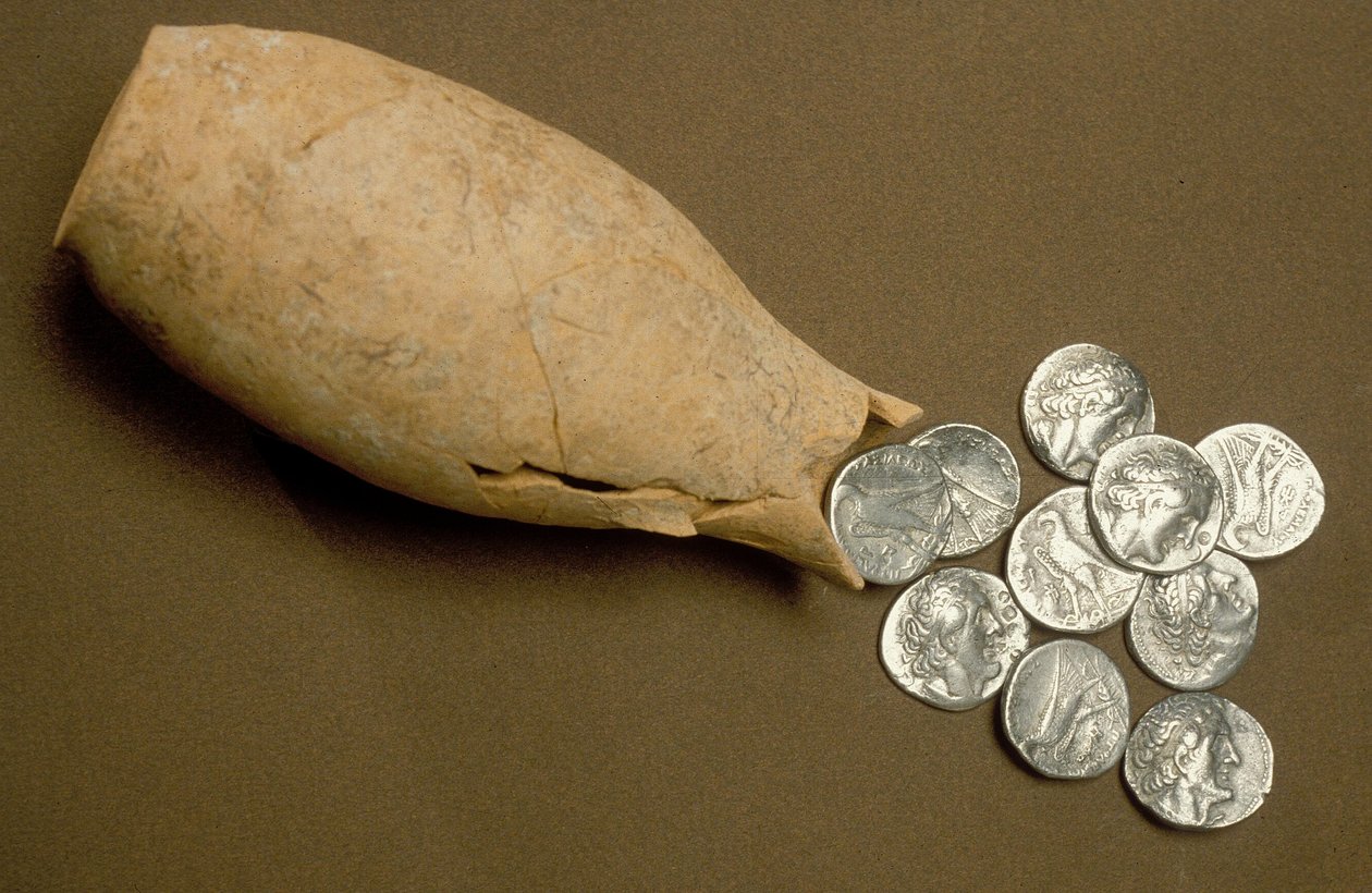 I. Ptolemaiosz és II. Ptolemaiosz tetradrachmái, Kr. e. 3. század körül (ezüst) alkotó: Greek