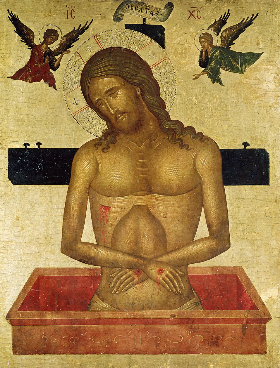 Krisztust a sírban ábrázoló ikon alkotó: Greek School