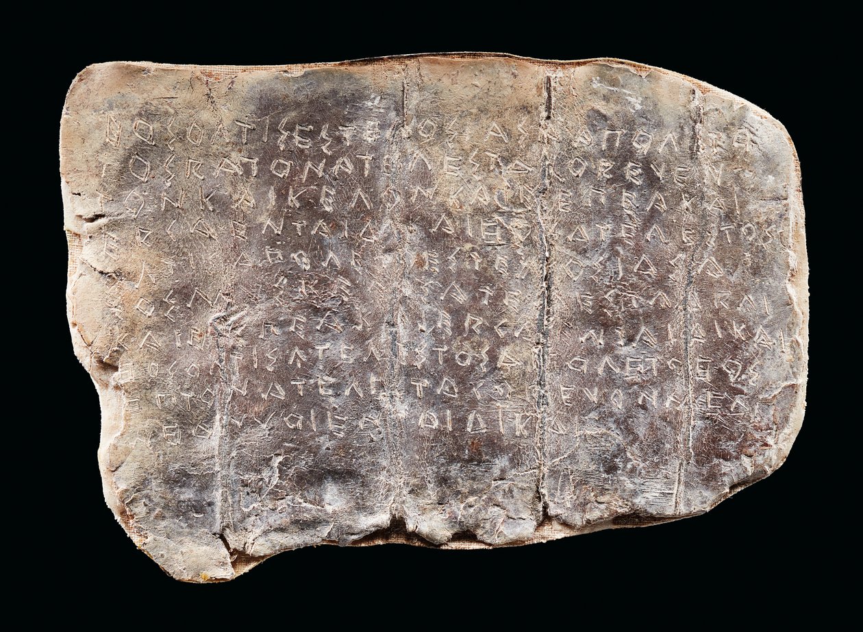 Dór görög feliratos átoktábla (ólom) alkotó: Greek