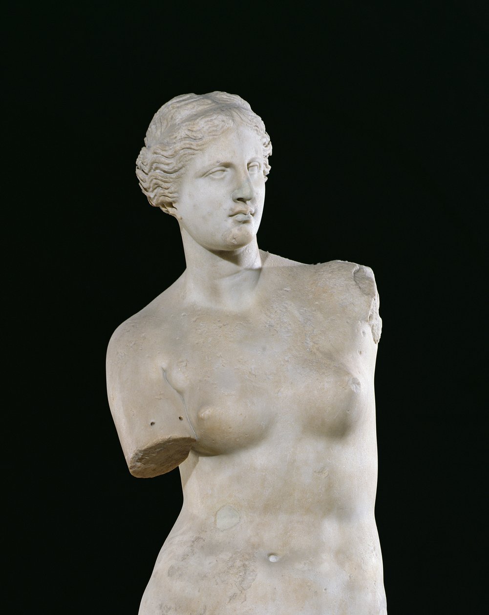 Aphrodité, a „Venus de Milo”, hellenisztikus időszak, ie 130-100 körül (márvány) (részlet 14152-ből) alkotó: Greek