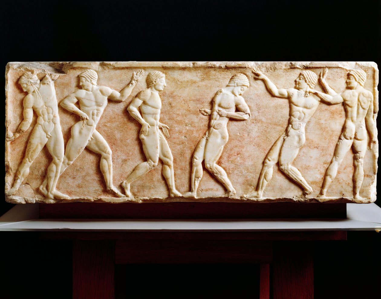 Görög civilizáció, Sztélé atlétákat ábrázol a gimnáziumban, Kerameikos nekropoliszból Athénban, Görögországban, ie 510 alkotó: Greek