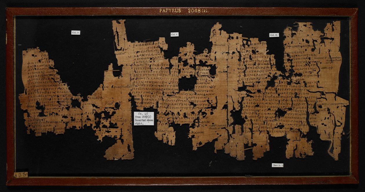 Papyrus 2068 (2) Sophocles’ Ichneutae (Trackers) alkotó: Greek