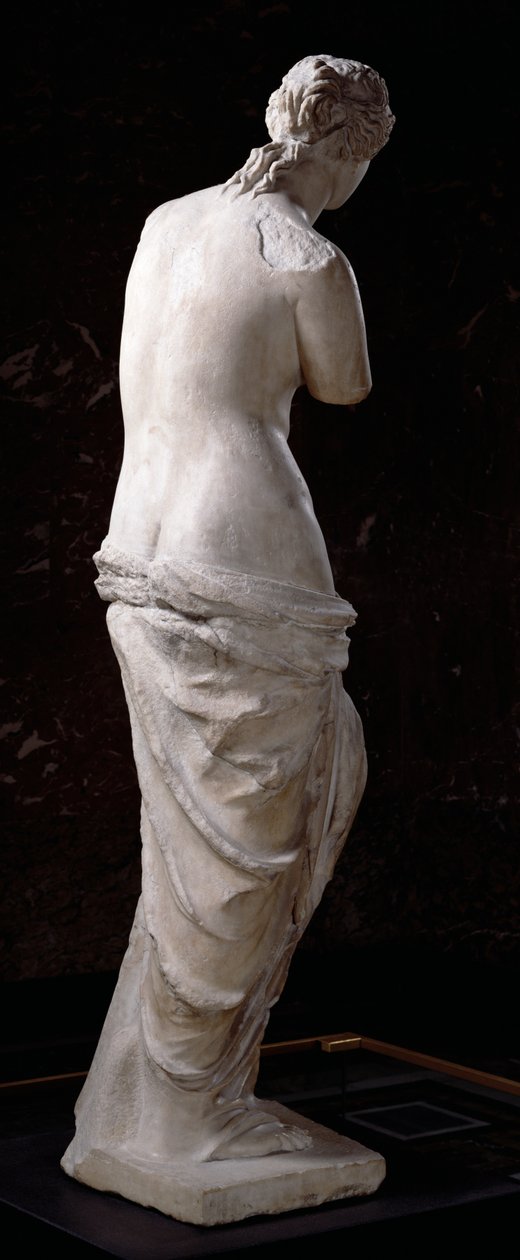 Aphrodité hátulnézete, a "Venus de Milo", hellenisztikus időszak, ie 130-100 körül (márvány) alkotó: Greek