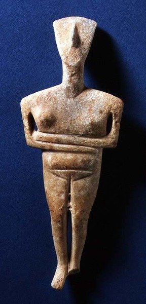 Kükladikus figura, Naxos, ie 3000-2000 körül (márvány) alkotó: Greek