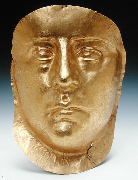 III. Rhescuporis (Kr. u. 210-228) boszporusi király maszkja (arany) alkotó: Greek Greek
