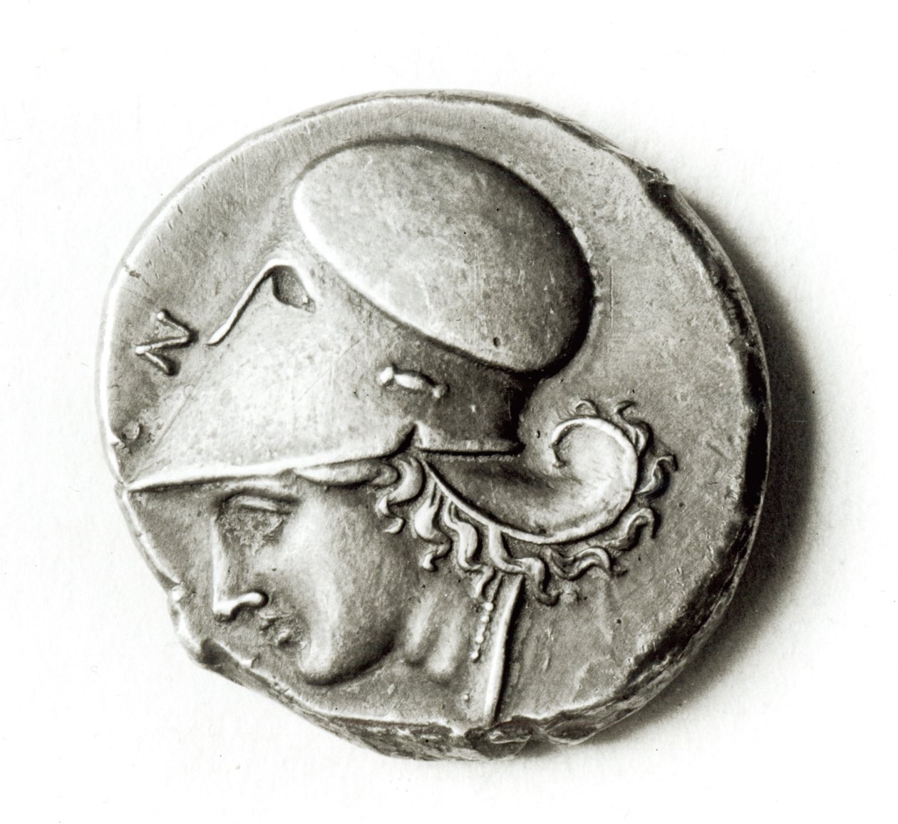 Héraklész Didrachmája: Athénét ábrázoló előlap (fém) alkotó: Greek School