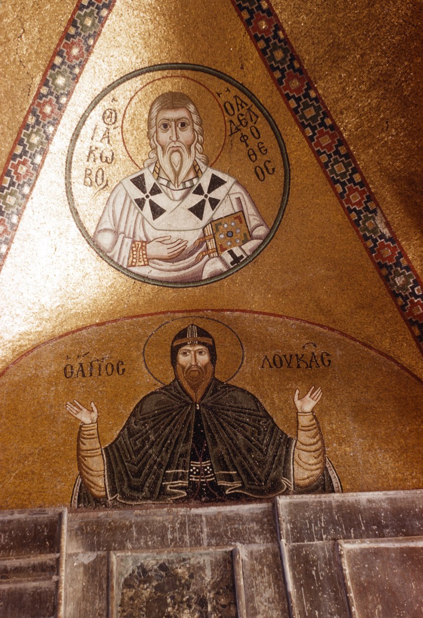 Hosios Loukas és Jakobos Adelphoteos, mozaikok a Katholikonban (mozaik) alkotó: Greek School