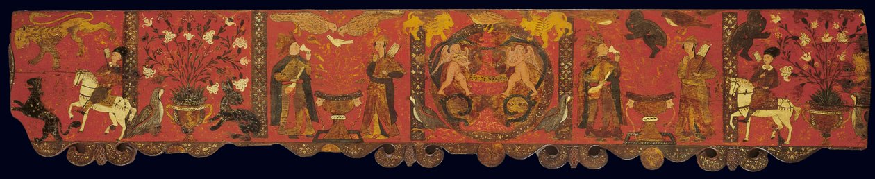 Egy dekoratív panel része, Rodoszról, Dodekanéziából (tojás tempera fán) alkotó: Greek School