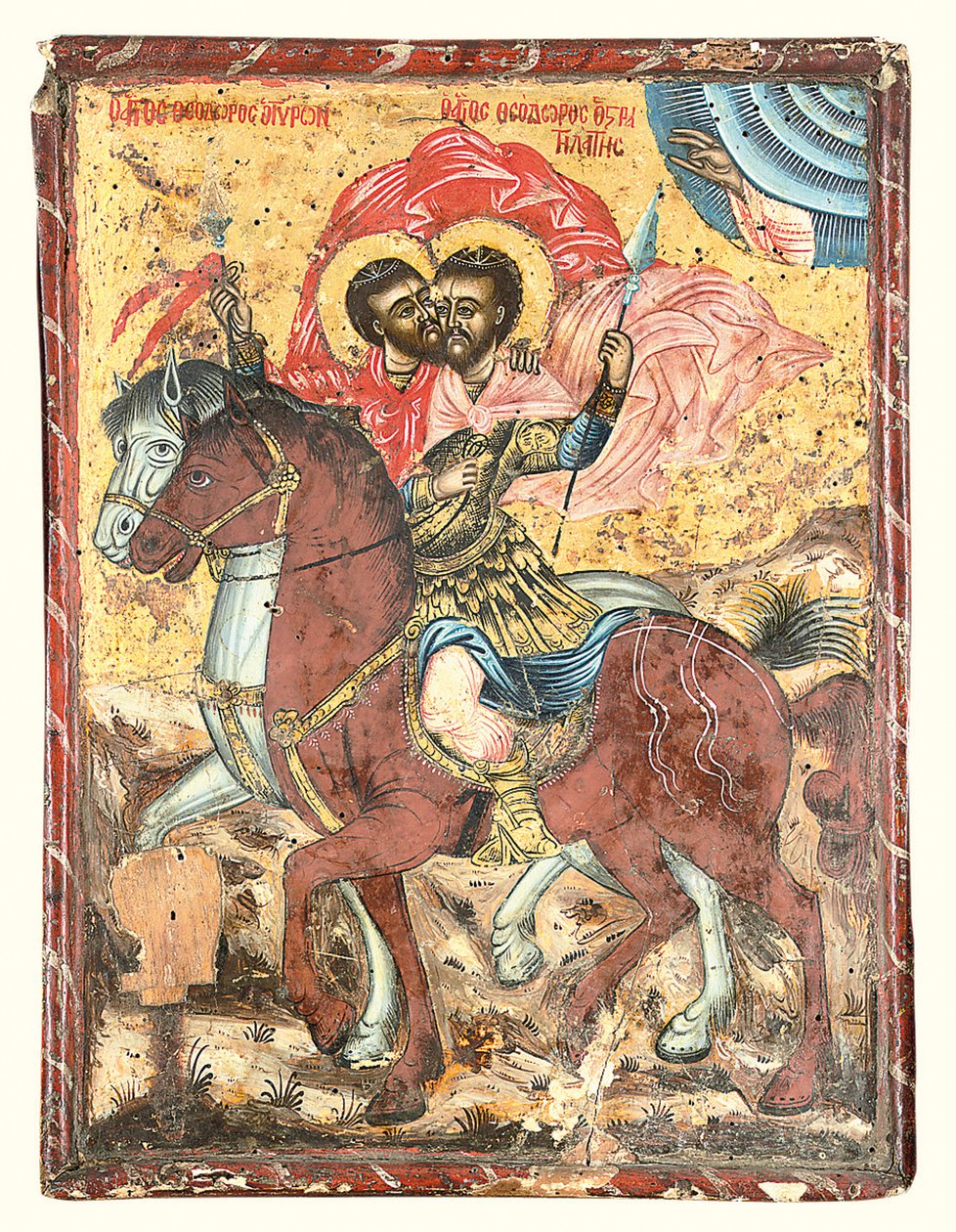 Szentek Theodore Tyron és Theodore Stratelates alkotó: Greek School