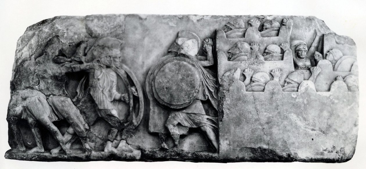 A Nereida frízének metszete Xanthusban, Kr.e. IV. században (dombormű) alkotó: Greek School