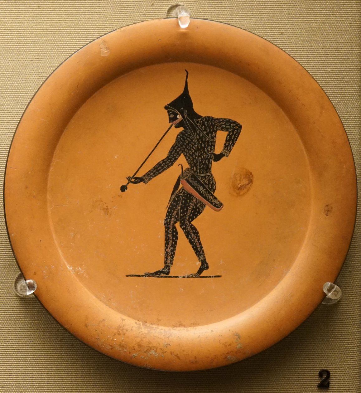 Fekete figurás tányér, Athénban készült alkotó: Greek School