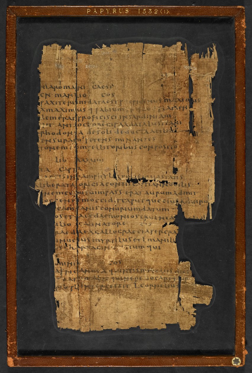 Papyrus Inv. Nr. 1532, „Héberek levél” (papirusz) alkotó: Greek School