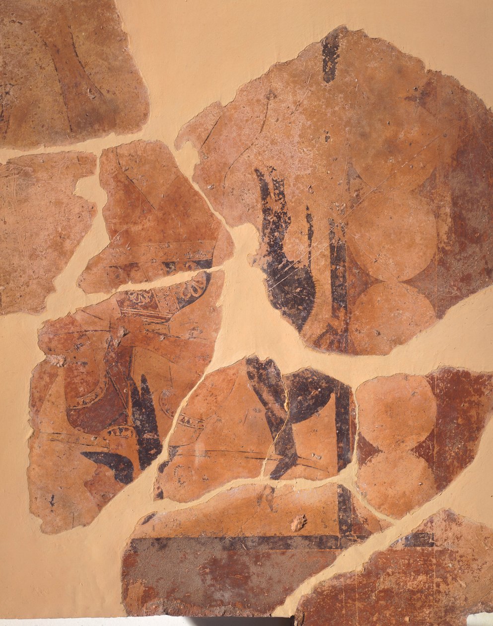 Vadász hazatérése, freskó a Thermos-i C templomból, Görögország, görög civilizáció, Kr.e. 630 alkotó: Greek School