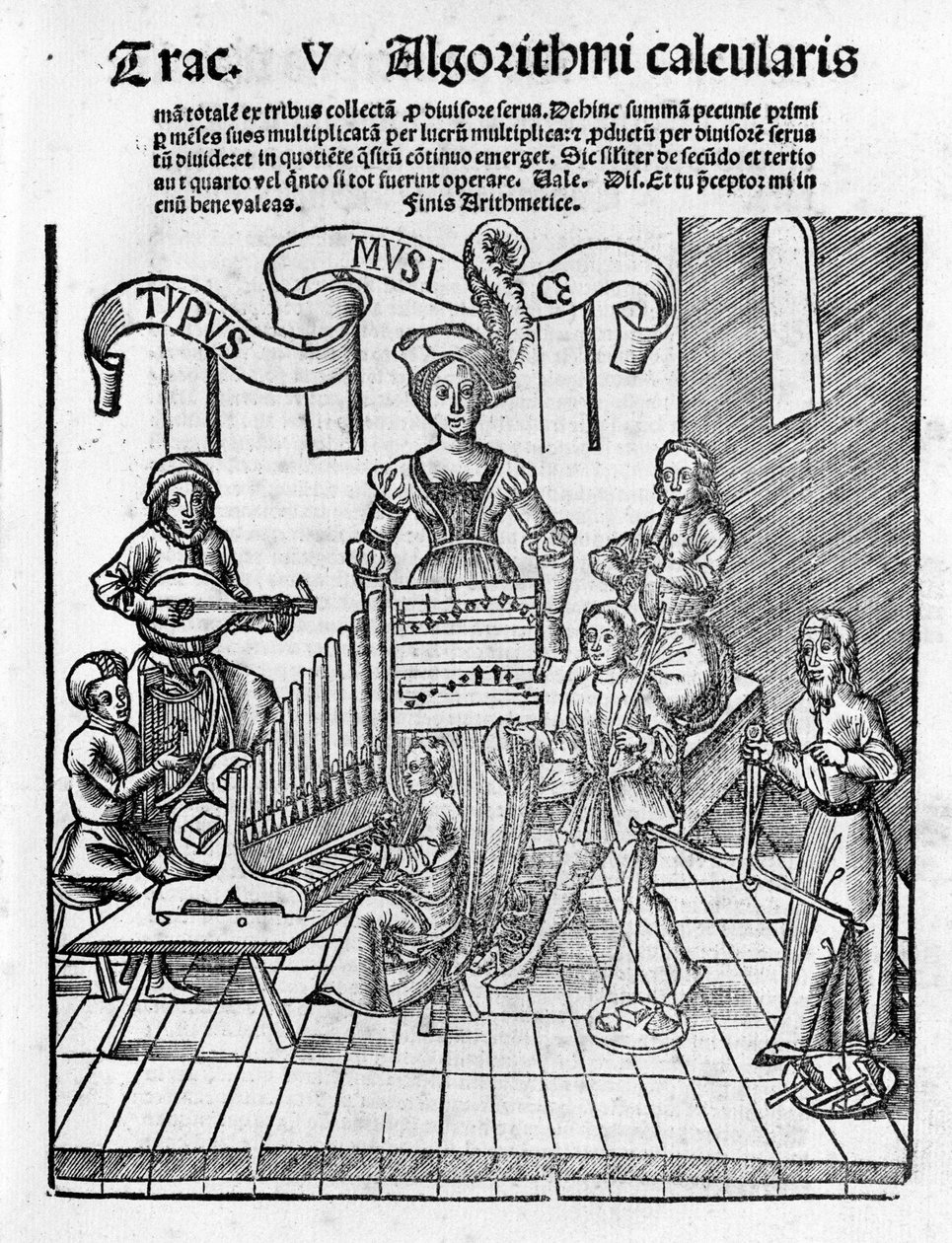 Liberal Arts: Zene – Gregor Reisch (1467-1525) „” Philosophical Daisy” című könyvében. Bála alkotó: Gregor Reisch