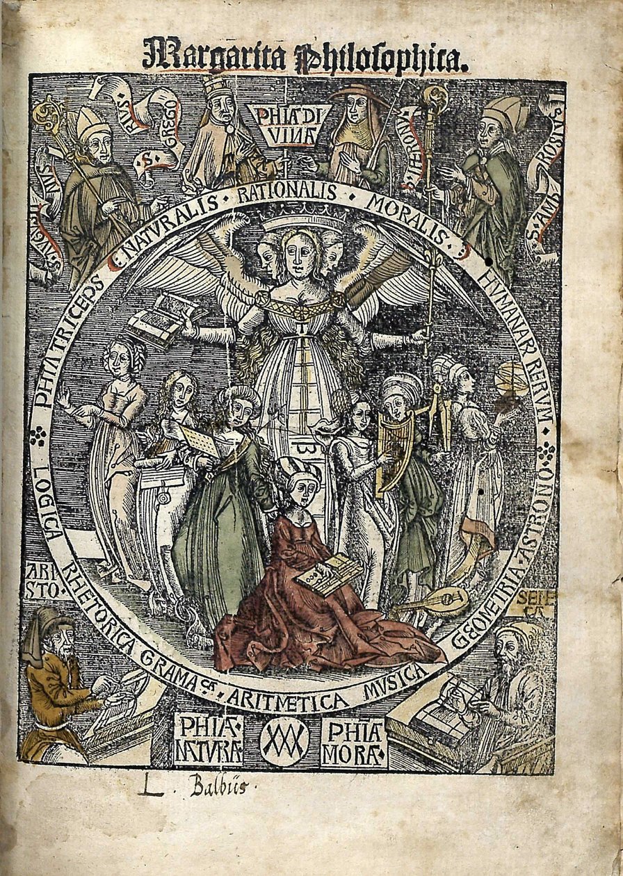 Margarita Filozófiai Címlap, 1504 alkotó: Gregor Reisch