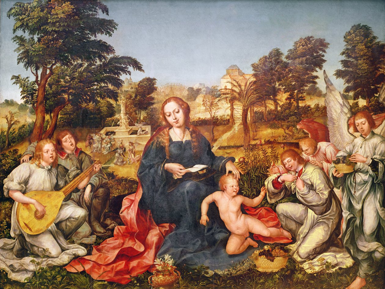 Szűzanya a gyermekkel és angyalokkal, 1536-38 alkotó: Gregorio Lopez