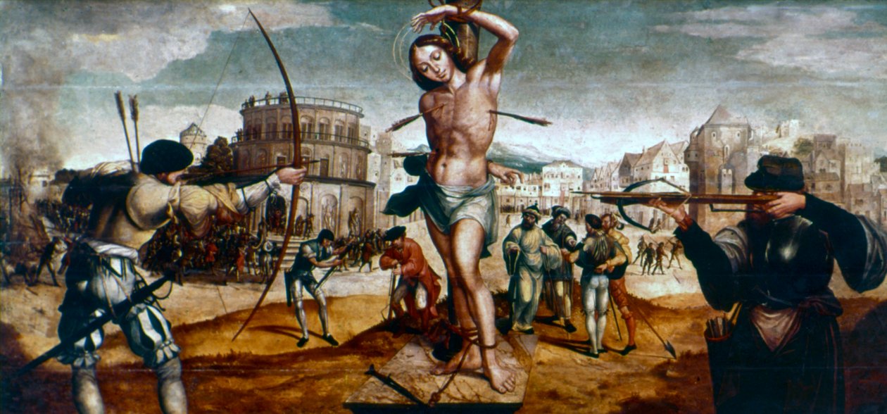 Szent Sebestyén vértanúsága, 16. század alkotó: Gregorio Lopez