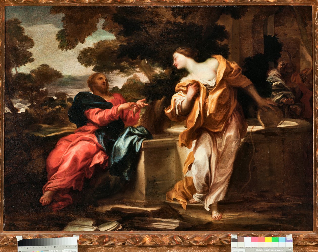 Krisztus és a szamaritánus nő Jákob kútjánál Gregorio de Ferrari (1647-1726) festménye, Genes, Musei di Strada Nuova (PR 375. szám) alkotó: Gregorio De Ferrari
