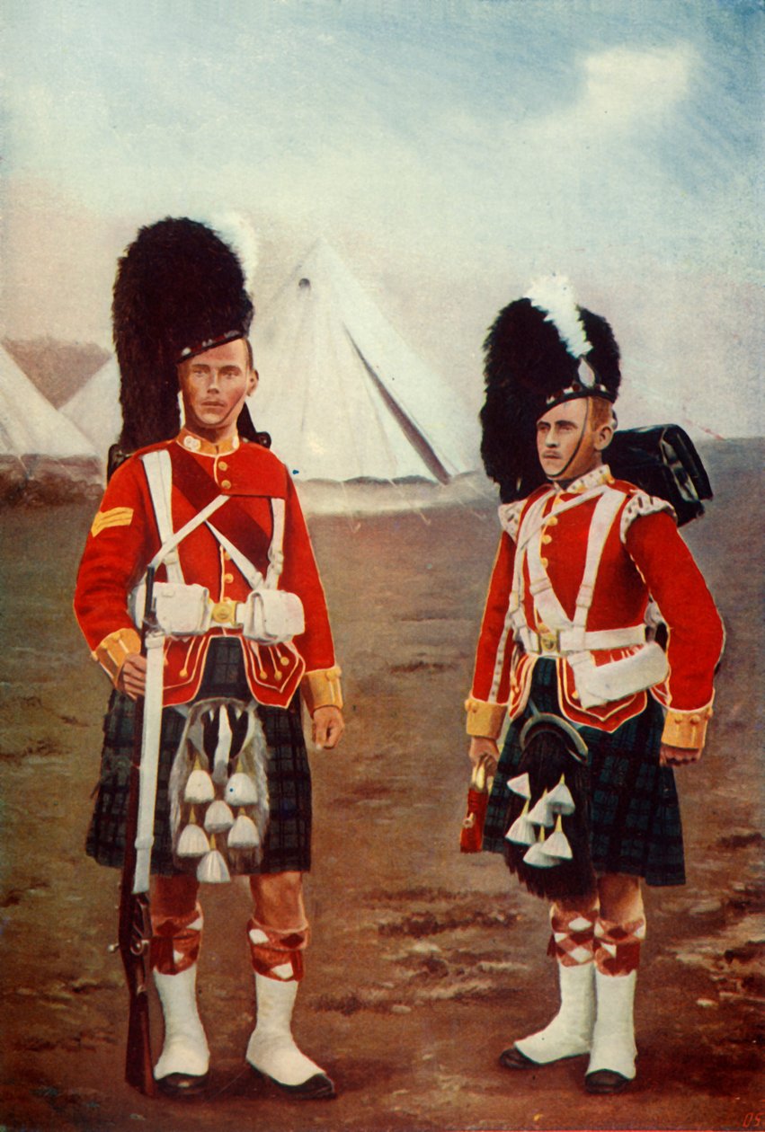 „Szerant and Bugler, 1. Argyll and Sutherland Highlanders”, 1900. alkotó: Gregory and Co