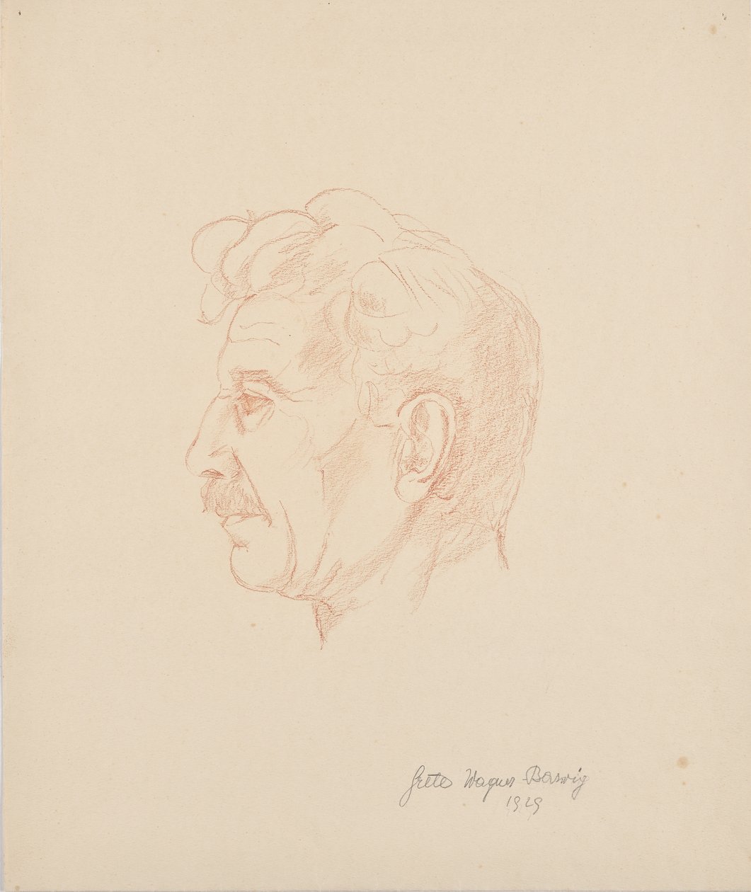Idősebb Franz Barwig portréja alkotó: Grete Wagner Barwig