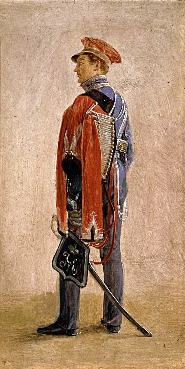 P.M. portréja Kunitsky, Vilmos huszárezred huszárja, Nassau hercege, 1832 alkotó: Grigori Grigorevich Chernetsov