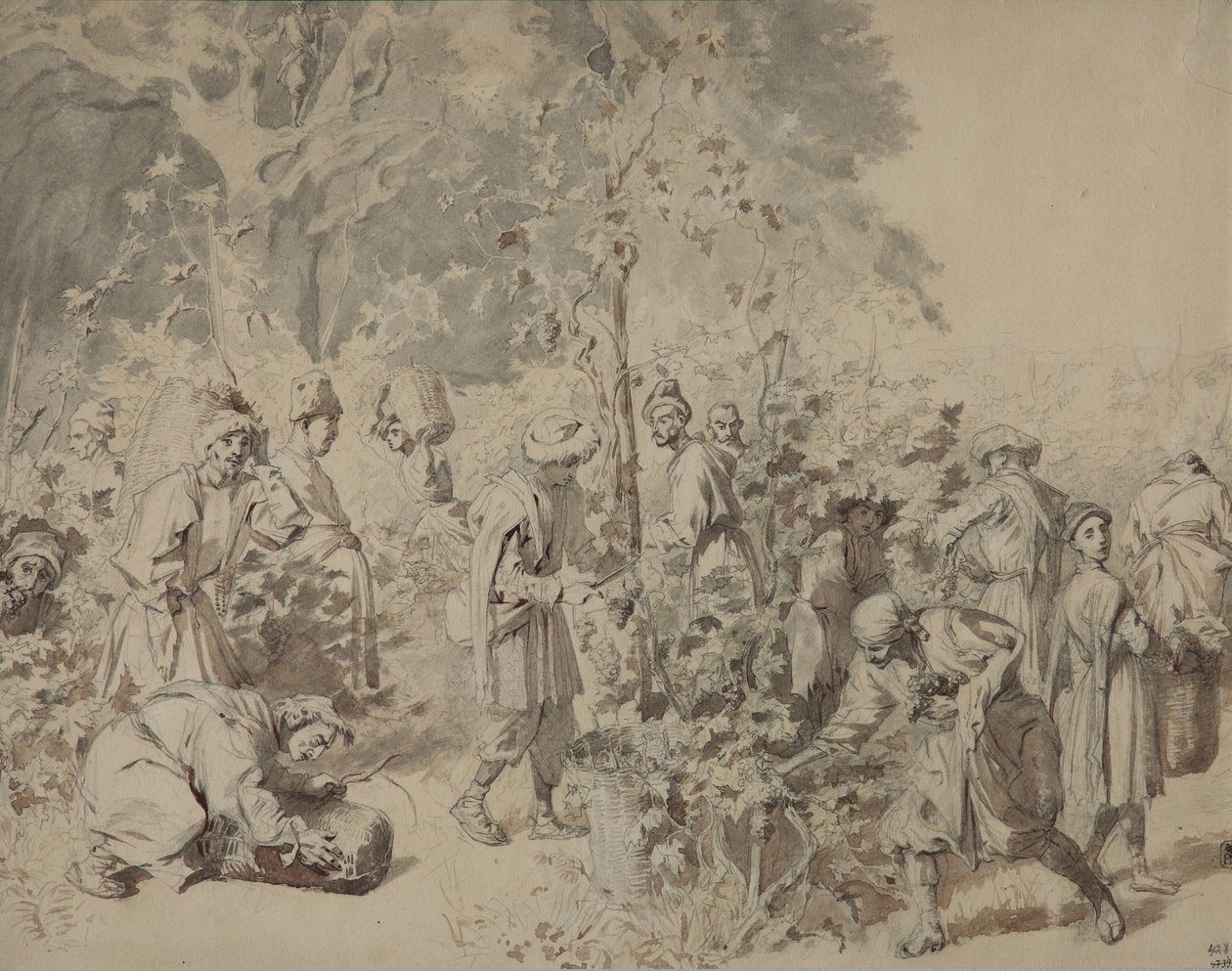 Szőlőszüret, 1840 és 1847 között alkotó: Grigori Grigorevich Gagarin