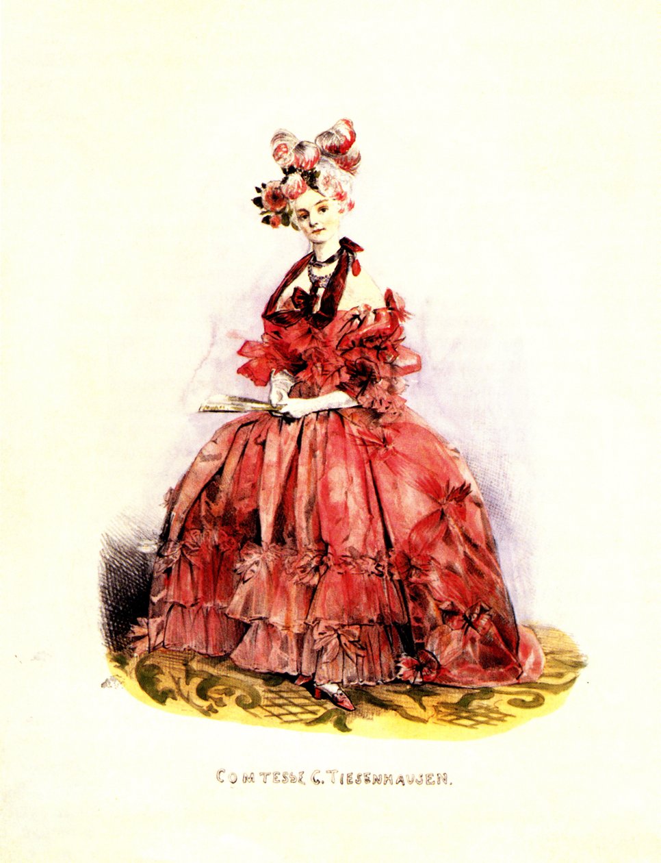 Catherine von Tiesenhausen grófnő portréja 1803-1888, 1830-as évek alkotó: Grigori Grigorevich Gagarin