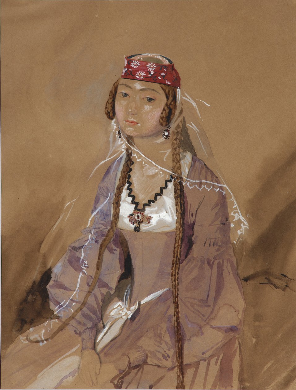 Marta Sologashvili grófnő, Eristavi hercegnő portréja, 1840-1842 alkotó: Grigori Grigorevich Gagarin