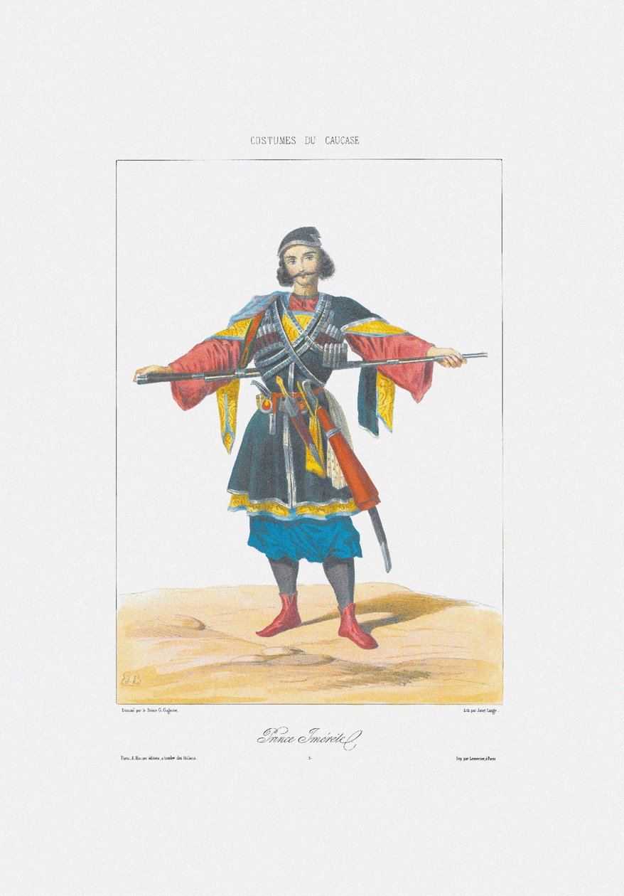 Imereti hercege: A Kaukázus jelenetei, tájai, szokásai és viselete, 1840 alkotó: Grigori Grigorevich Gagarin