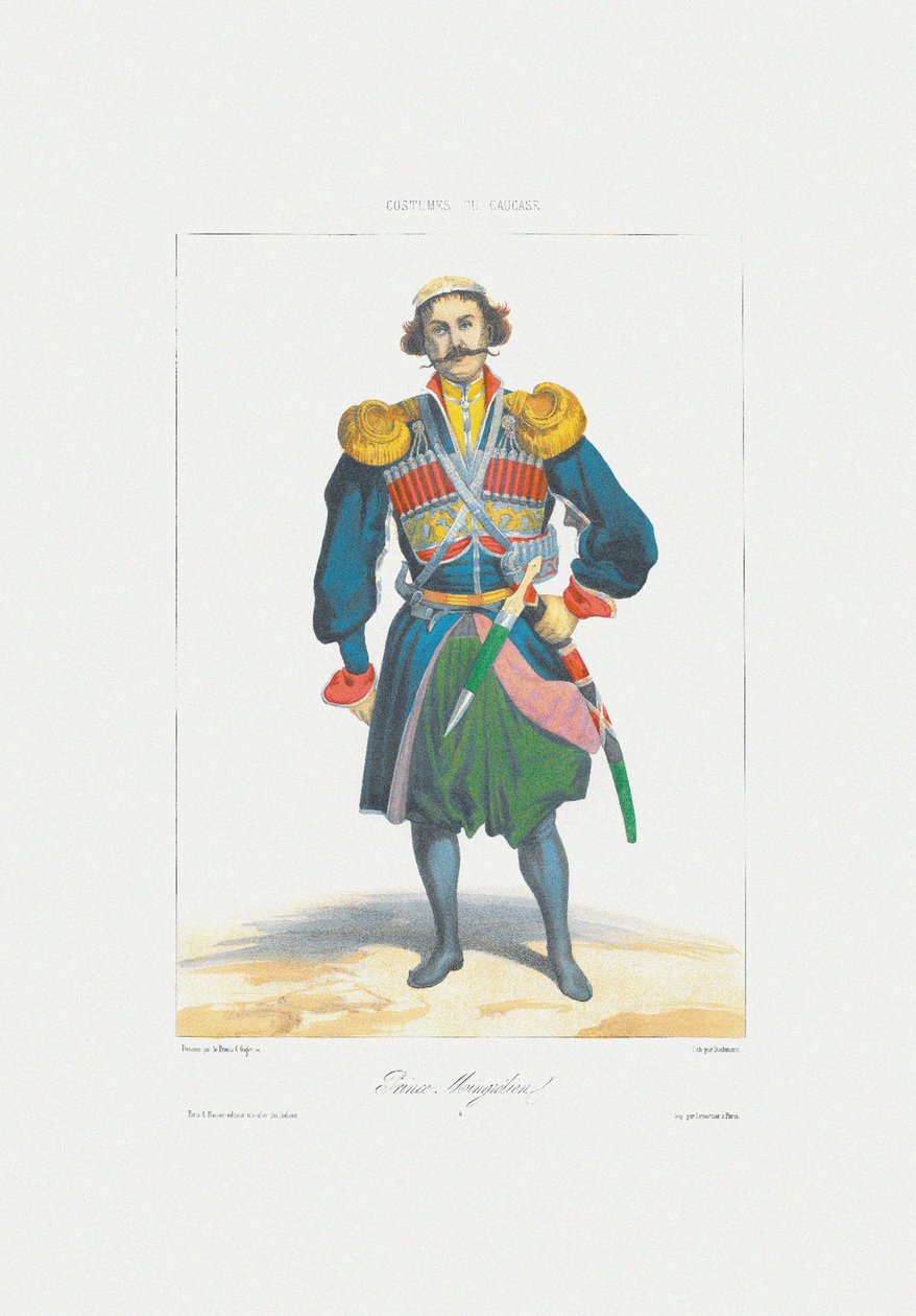 Megrelia hercege: A Kaukázus jelenetei, tájai, szokásai és viselete, 1840 alkotó: Grigori Grigorevich Gagarin