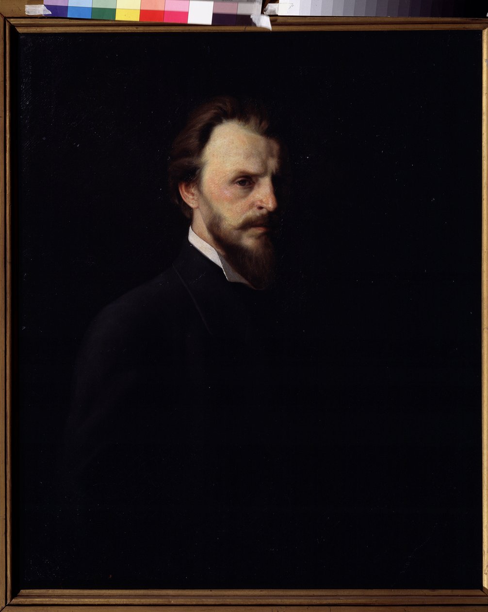 Autoportré (önarckép). Grigorij (Grigorij, Grigorij) festménye Grigorjevics Myasoedov (Myasoedov, Myasoedov) (1834-1911), huile sur toile alkotó: Grigori Grigoryevich Myasoedov