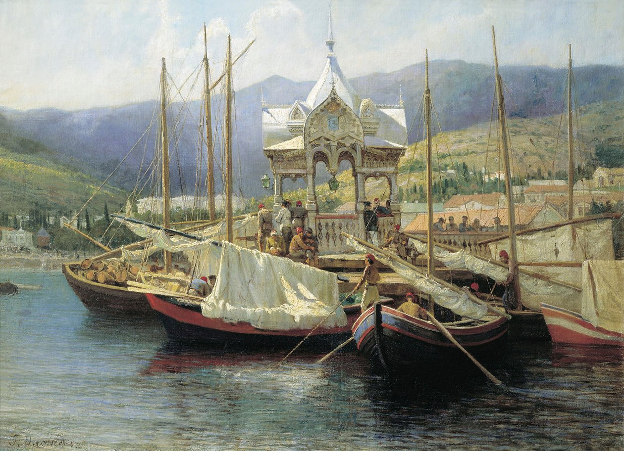 Jaltai kikötő, 1890. alkotó: Grigori Grigoryevich Myasoedov