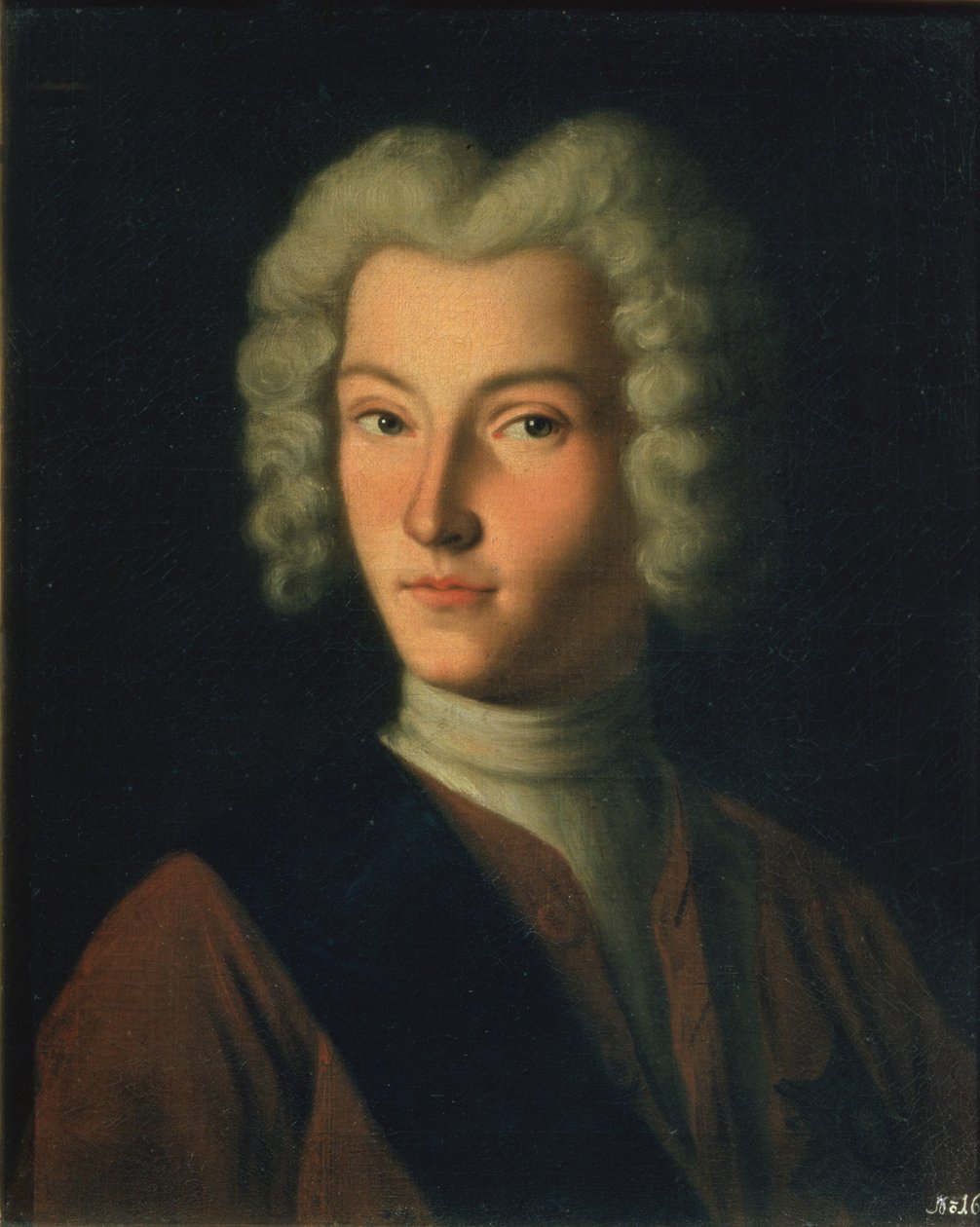 II. Péter cár portréja (1715-30) alkotó: Grigory Dmitriev Molchanov