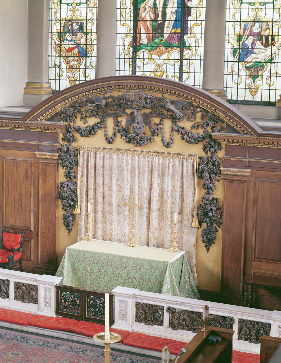 Reredos (fa) alkotó: Grinling Gibbons