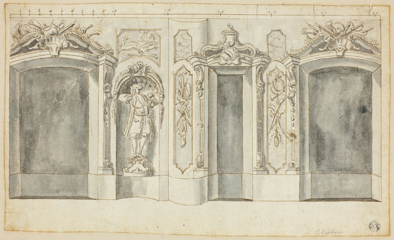 Fal vadászati mintákkal alkotó: Grinling Gibbons