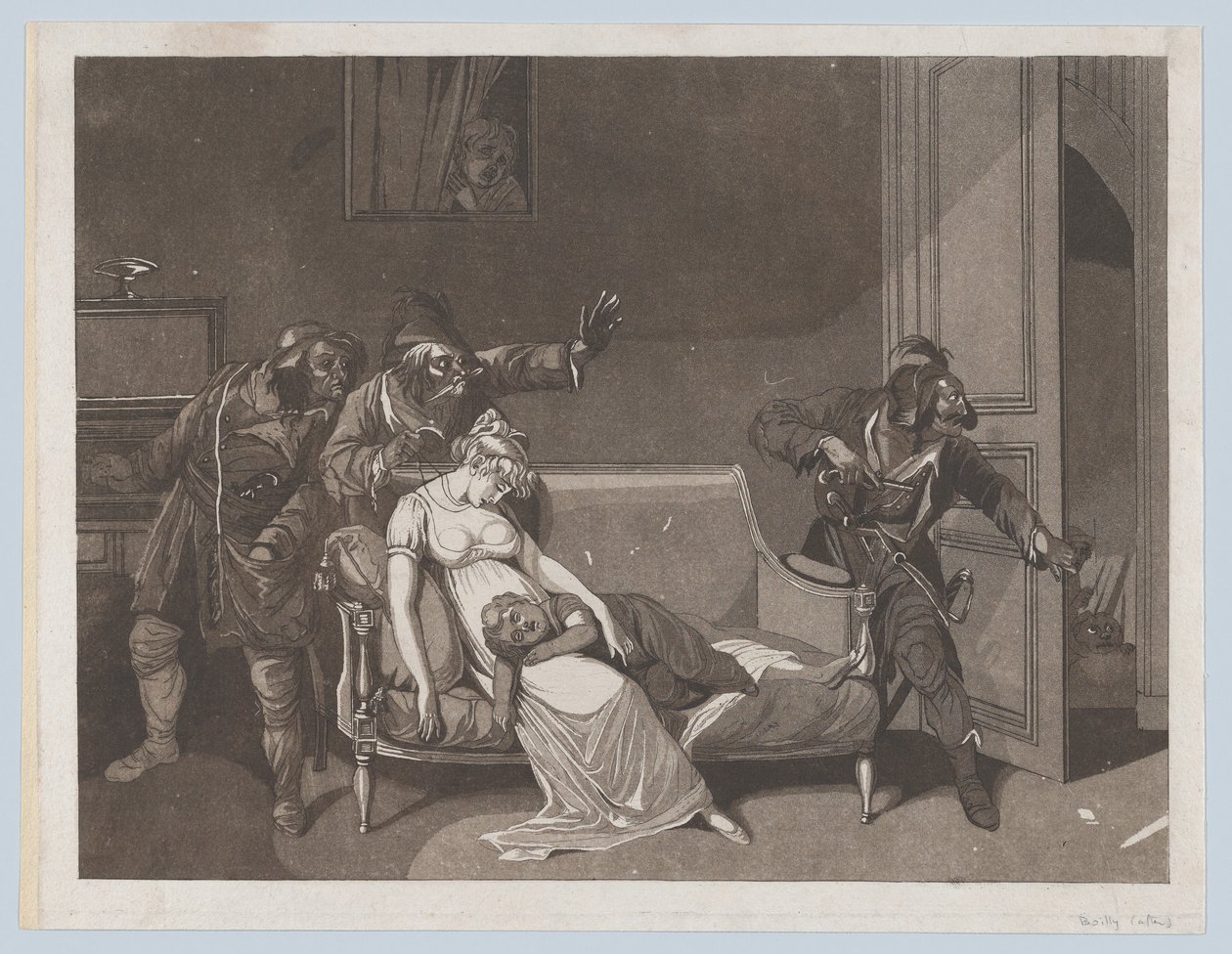 A tolvajok első jelenete, kb. 1805. alkotó: Gror