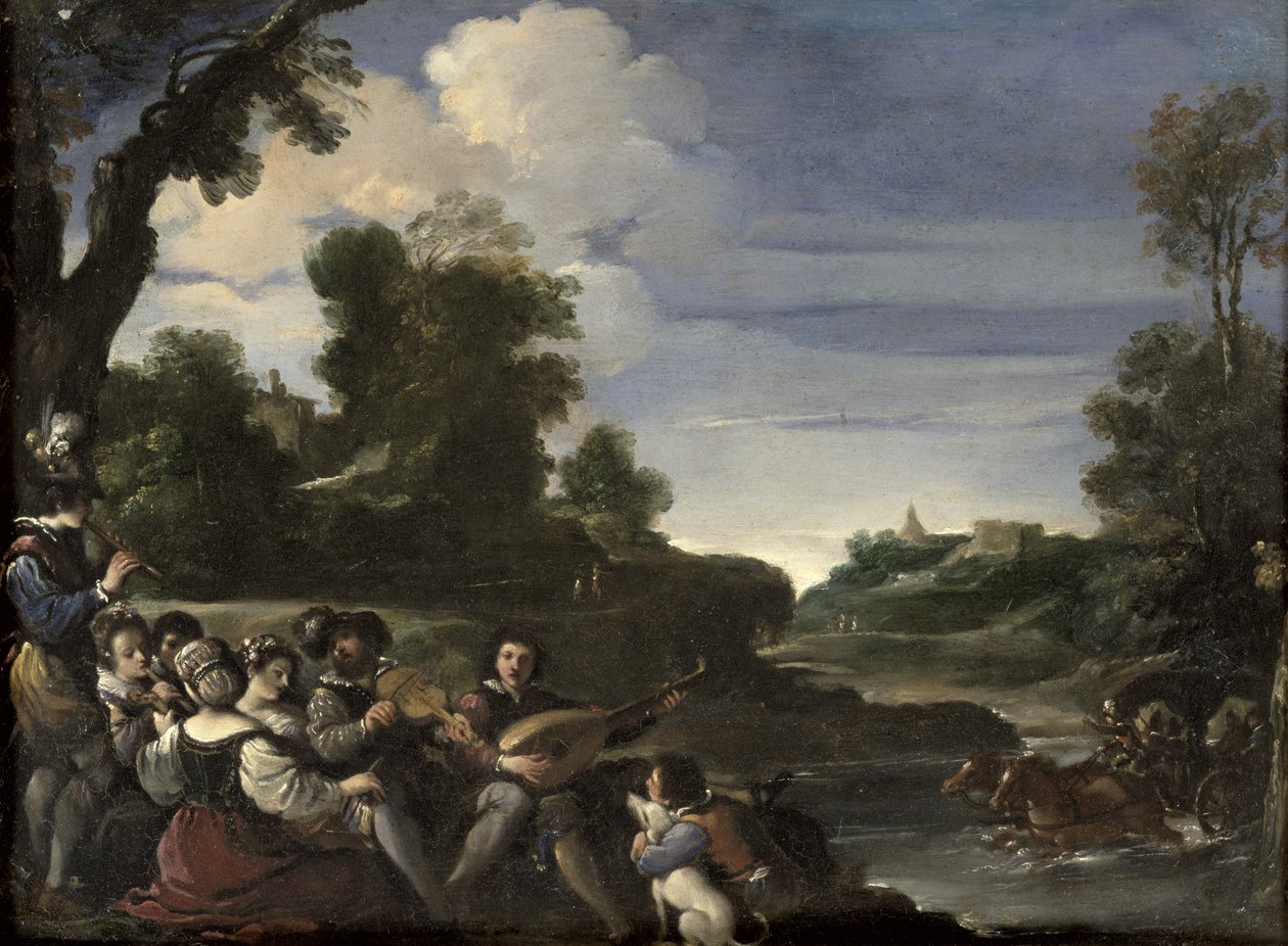Champetre koncert, 1617 alkotó: Giovanni Francesco Barbieri