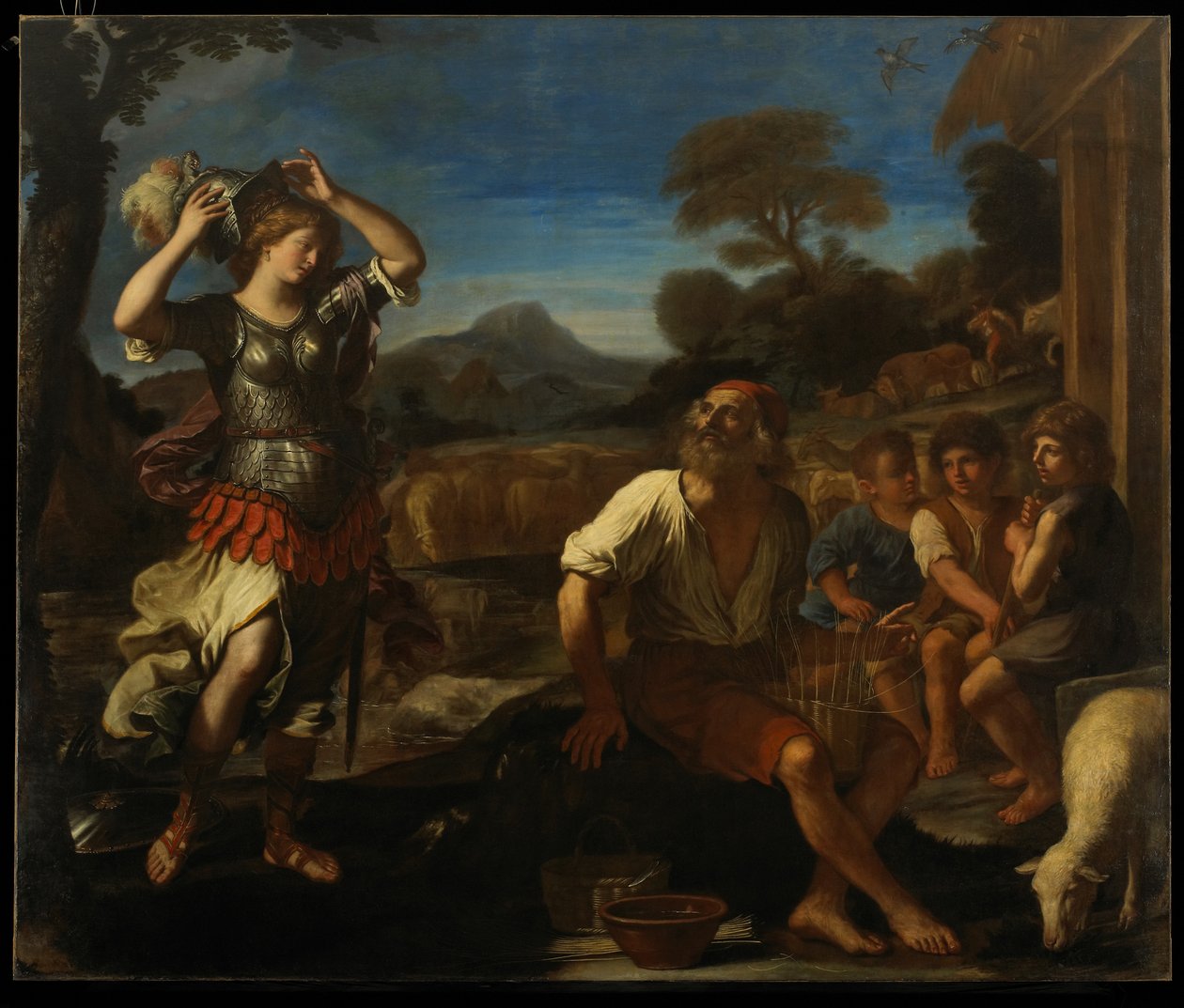 Erminia és a pásztorok, 1648 alkotó: Giovanni Francesco Barbieri
