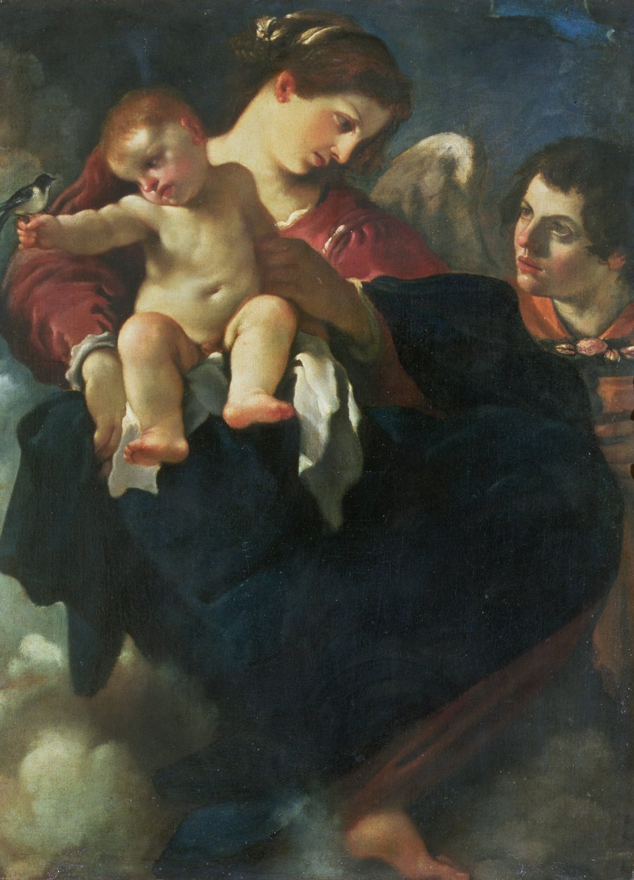 Madonna és a gyermek fecskével (Madonna della Rondinella) alkotó: Giovanni Francesco Barbieri