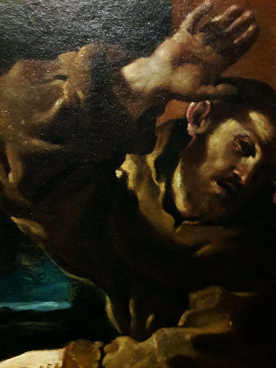 Szent Ferenc egy angyallal hegedül alkotó: Guercino