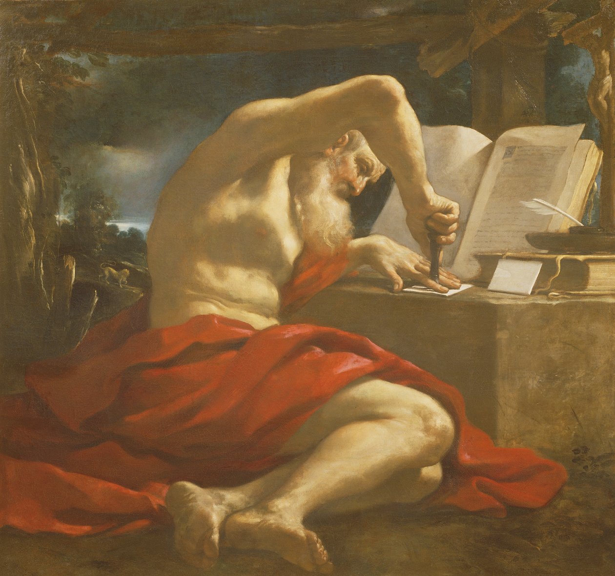 Szent Jeromos levelet pecsétel alkotó: Giovanni Francesco Barbieri