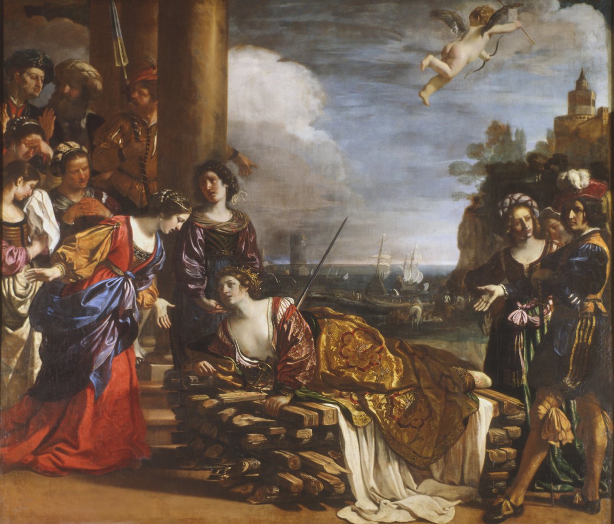 Dido halála, 1631 alkotó: Giovanni Francesco Barbieri