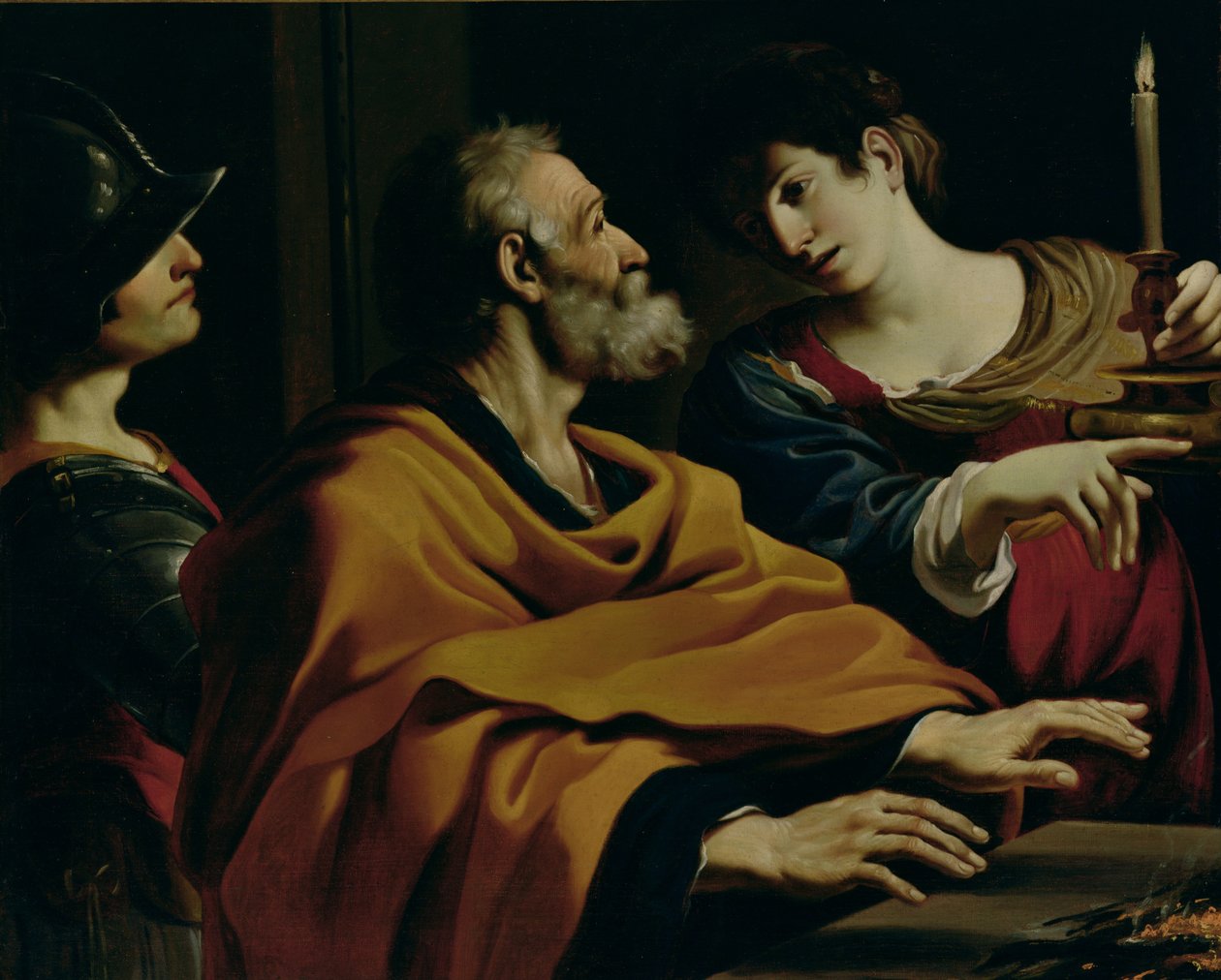 Szent Péter tagadása alkotó: Giovanni Francesco Barbieri