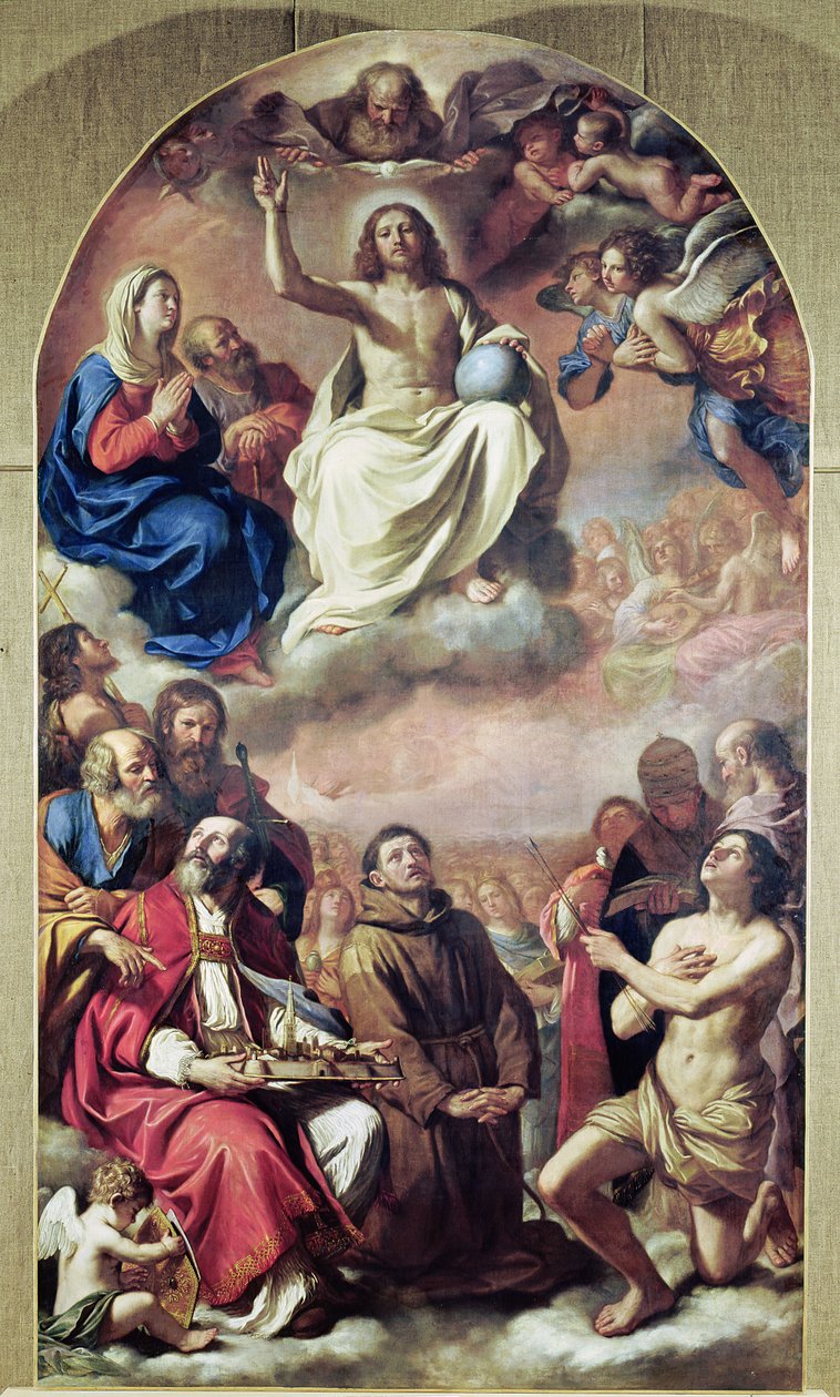 A szentek dicsősége, 1645-47 alkotó: Giovanni Francesco Barbieri